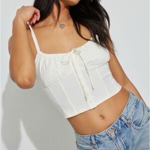 NWOT Garage Rosie Buttoned Milkmaid Cami